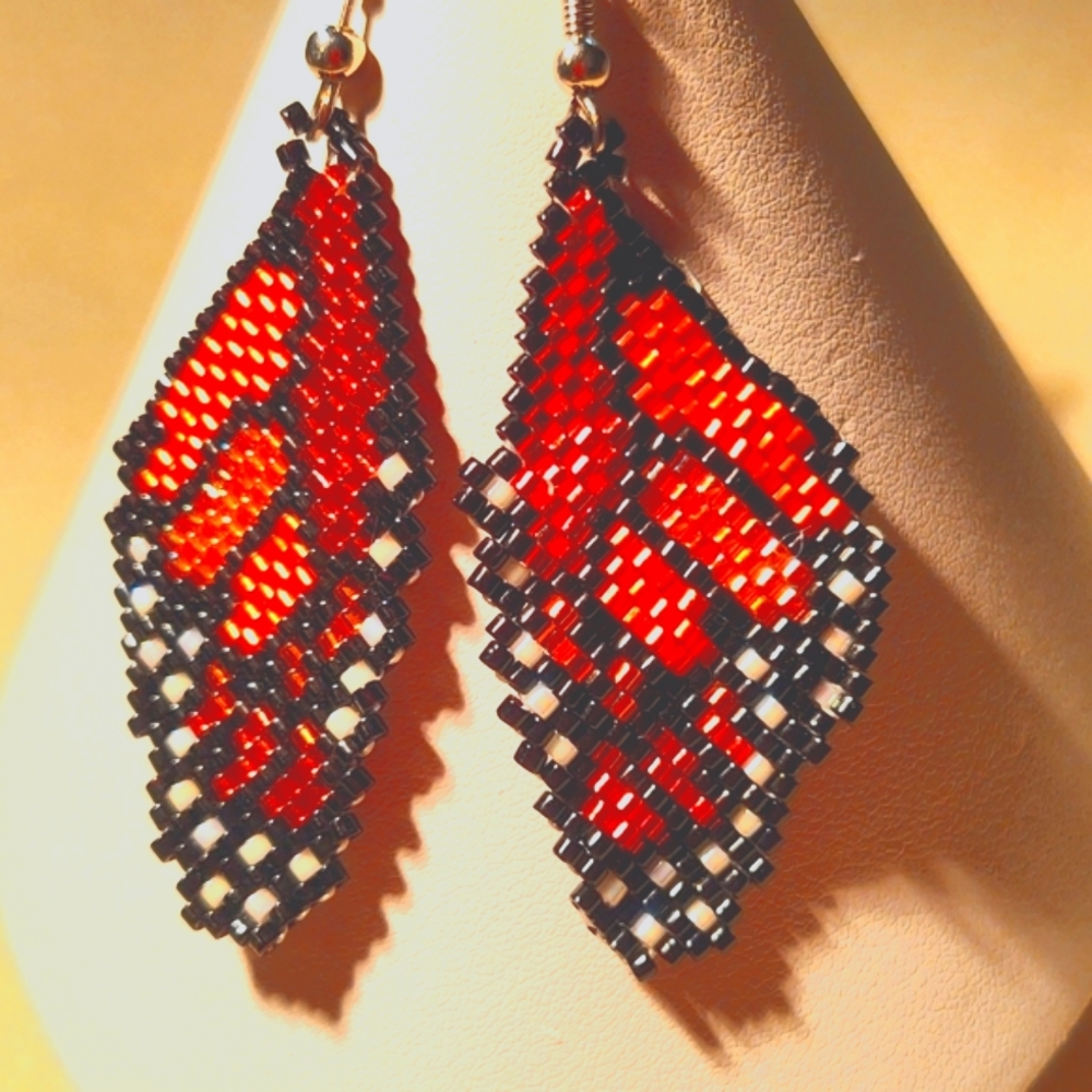 Earrings Hand Crafted Monarch Butterfly